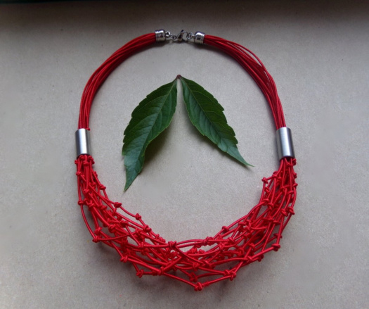 Náhrdelník červený součkový