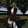 Kožená taška RUBY - starorůžová