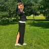 Černá mikina s klokankou a kapucí
