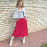 Zvonová sukně tmavě červená