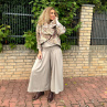 Kalhotová sukně maxi béžová