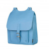 Kožený batoh - světle modrý