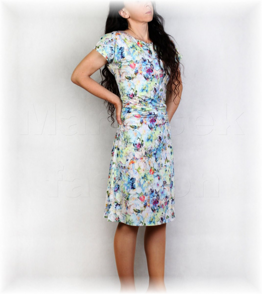 Šaty s řasením v pase vz.929