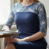 Dámské šaty Blue lístek - S/M