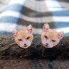 Kočičky - autorské puzetové náušnice Kočičky - autorské puzetové náušnice