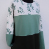 ZELENÁ S LÍSTEČKY (XL/XXL)-dámská mikina