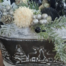 adventní svícen ,,antracit a sníh,,