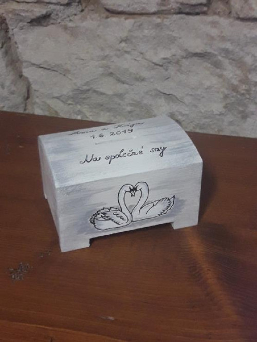 Svatební pokladnička - Labutě