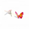 Růžoví motýlci letí - originální náušnice,puzety 