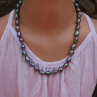 Mořské perly AA+ v uzlíkovaném náhrdelníku, 47 cm