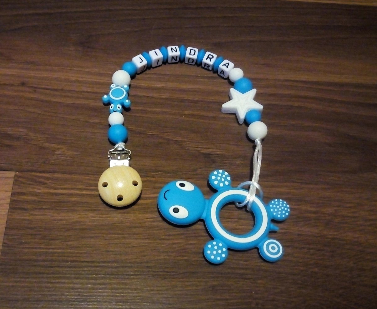 Silikonový klip na dudlík a kousátko 2v1 Jindra