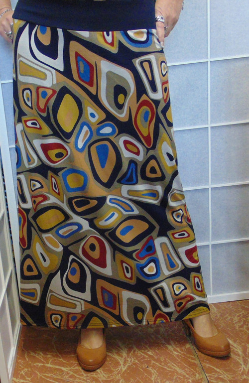 Dlouhá sukně retro vzor S - XXL