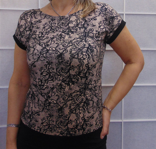 Tričko krajkový vzor XS - XXXL