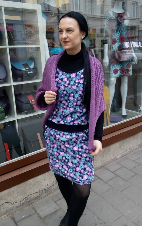 Pletená vesta fialová, velikost UNI