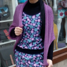 Pletená vesta fialová, velikost UNI