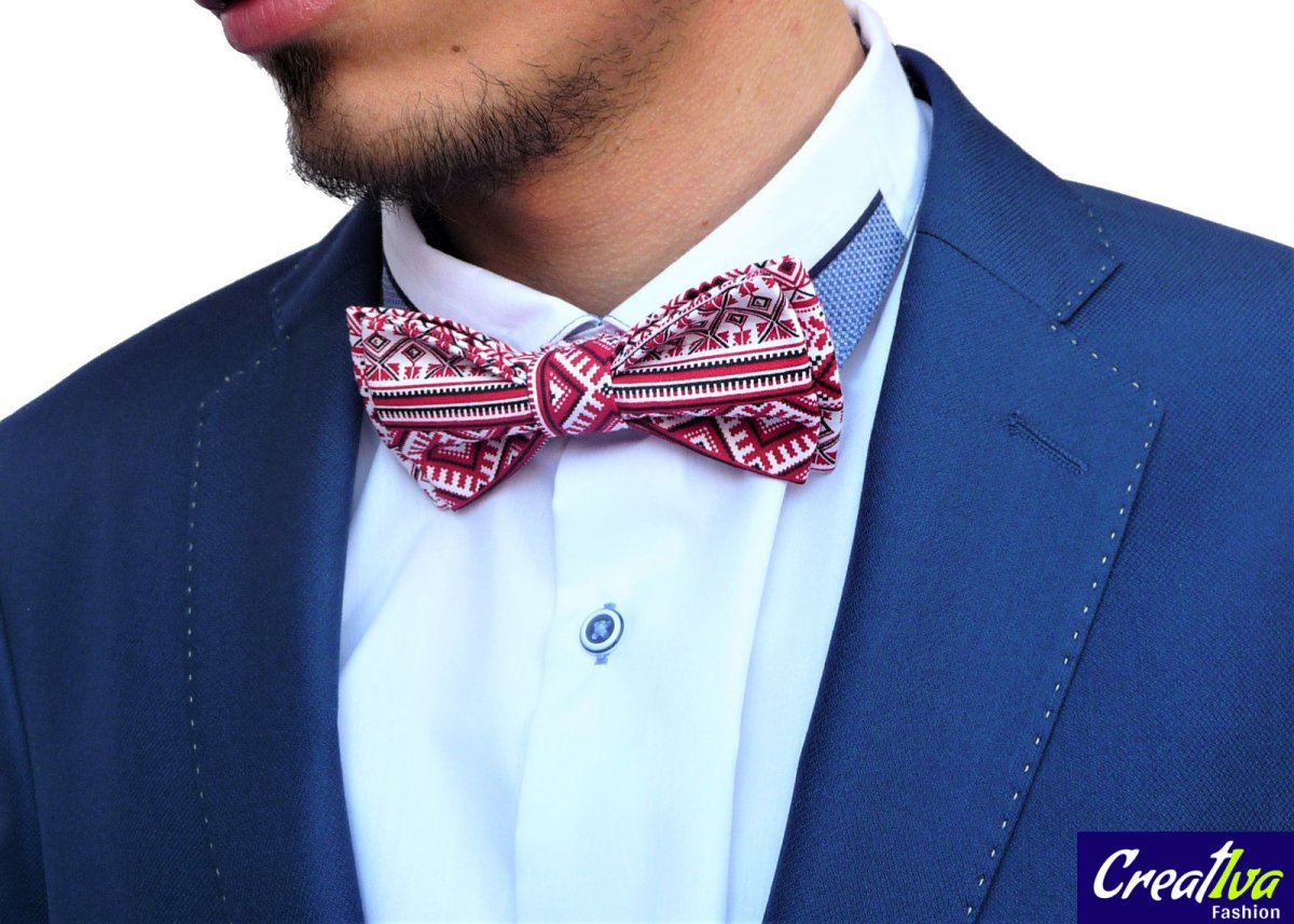 Pánský motýlek folkový - vzorovaný