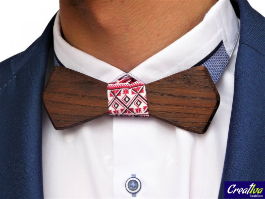 Svatební Dřevěný Motýlek Hranatý