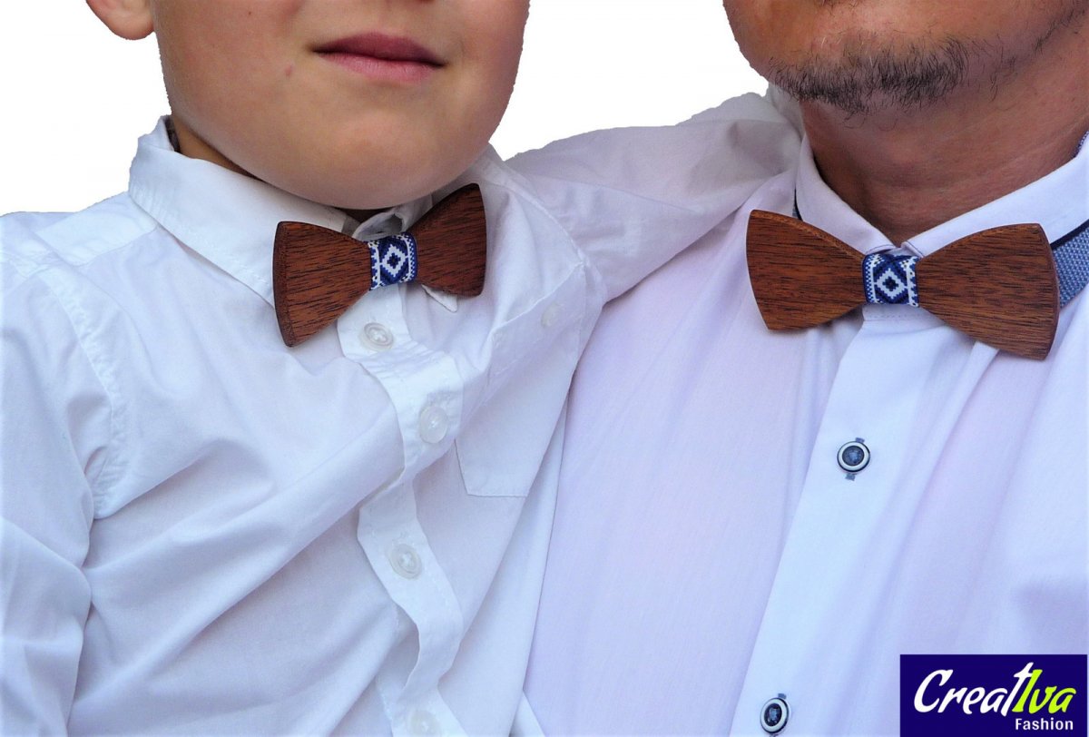 Set Motýlek Otec a Syn - dřevěný