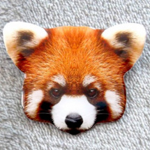 Panda červená - originální brož