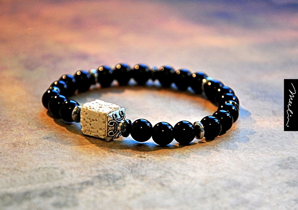 Káva s cukrem - náramek z minerálu