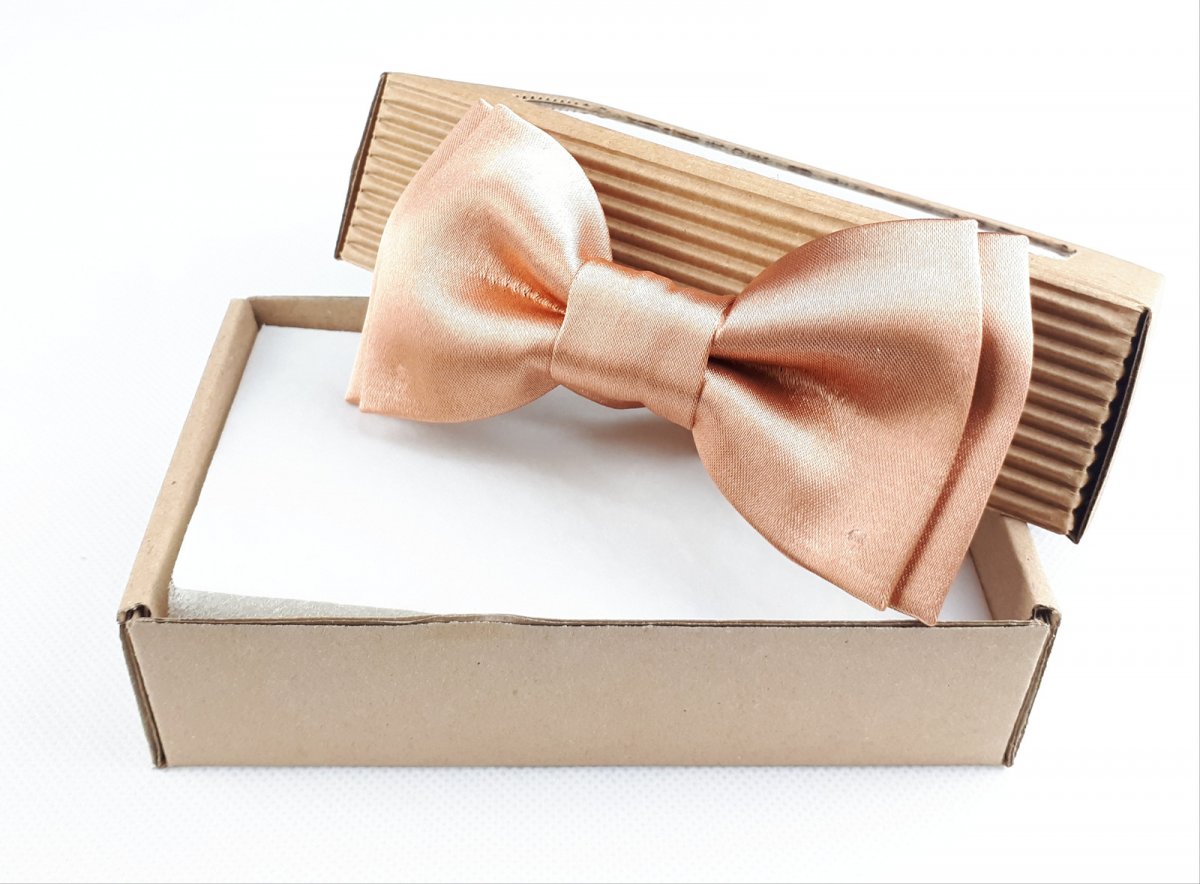 Pánský Motýlek Saténový - mědený