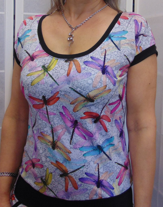 Tričko - barevné vážky (bavlna)