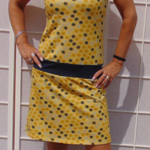 Šaty - pampelišky na žluté (bavlna)
