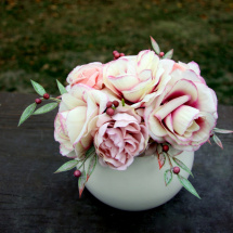 Něžná II_ kytice růží_ dekorace na stůl