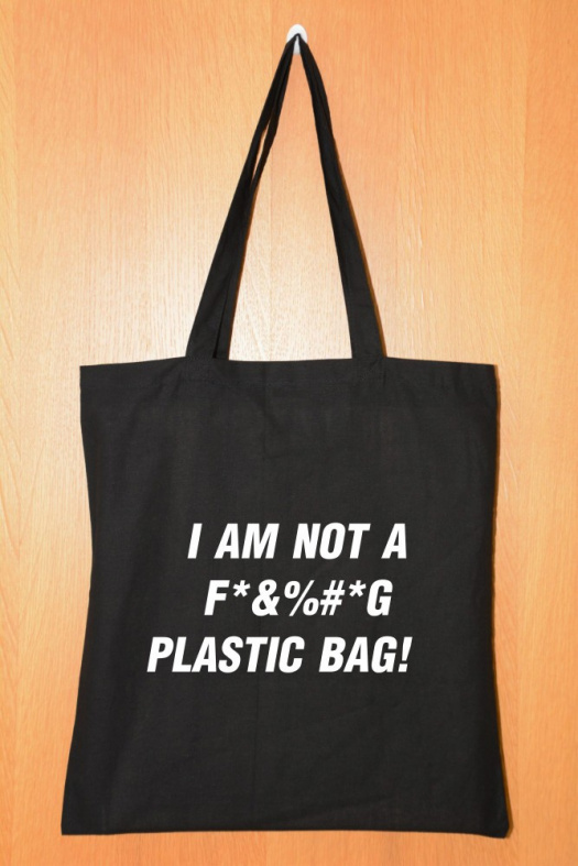 Plátěná taška I am not plastic bag