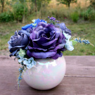 Blue Romance_kytice růží_dekorace na stůl