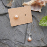 Náušnice puzety říční perly button 