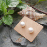 Náušnice puzety s říčními perlami