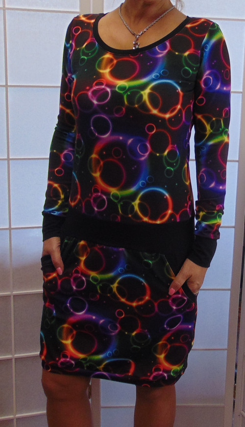 Šaty barevná kola, velikost M %SLEVA% 