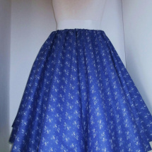 Kolová sukně modrotisk