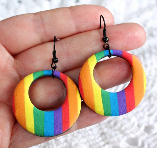 vzorované náušnice 