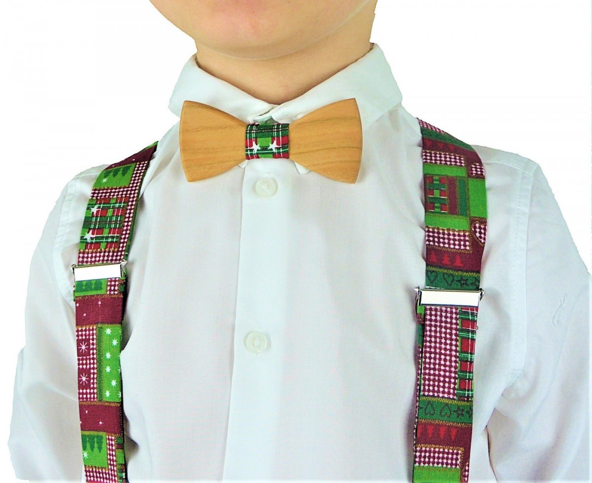 Dětský Set Dřevěný motýlek a šle