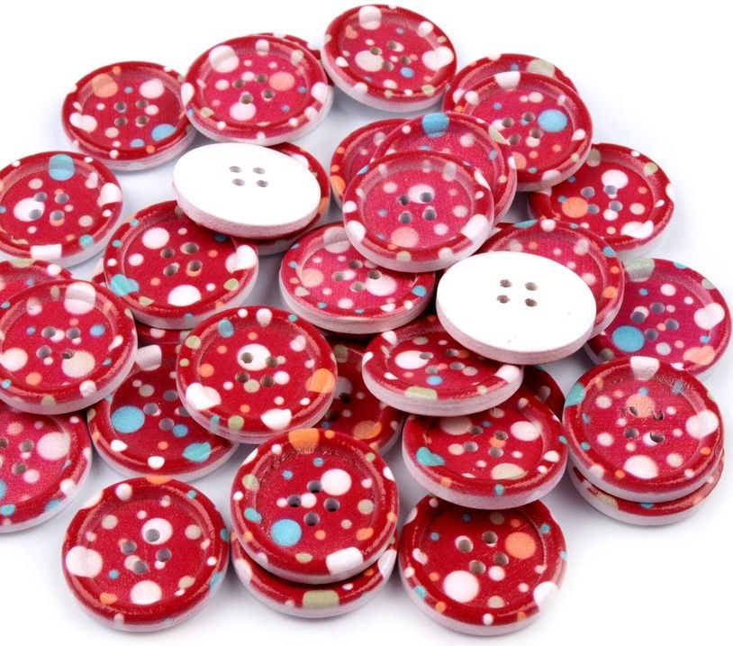 Dřevěné knoflíky - 2 kusy