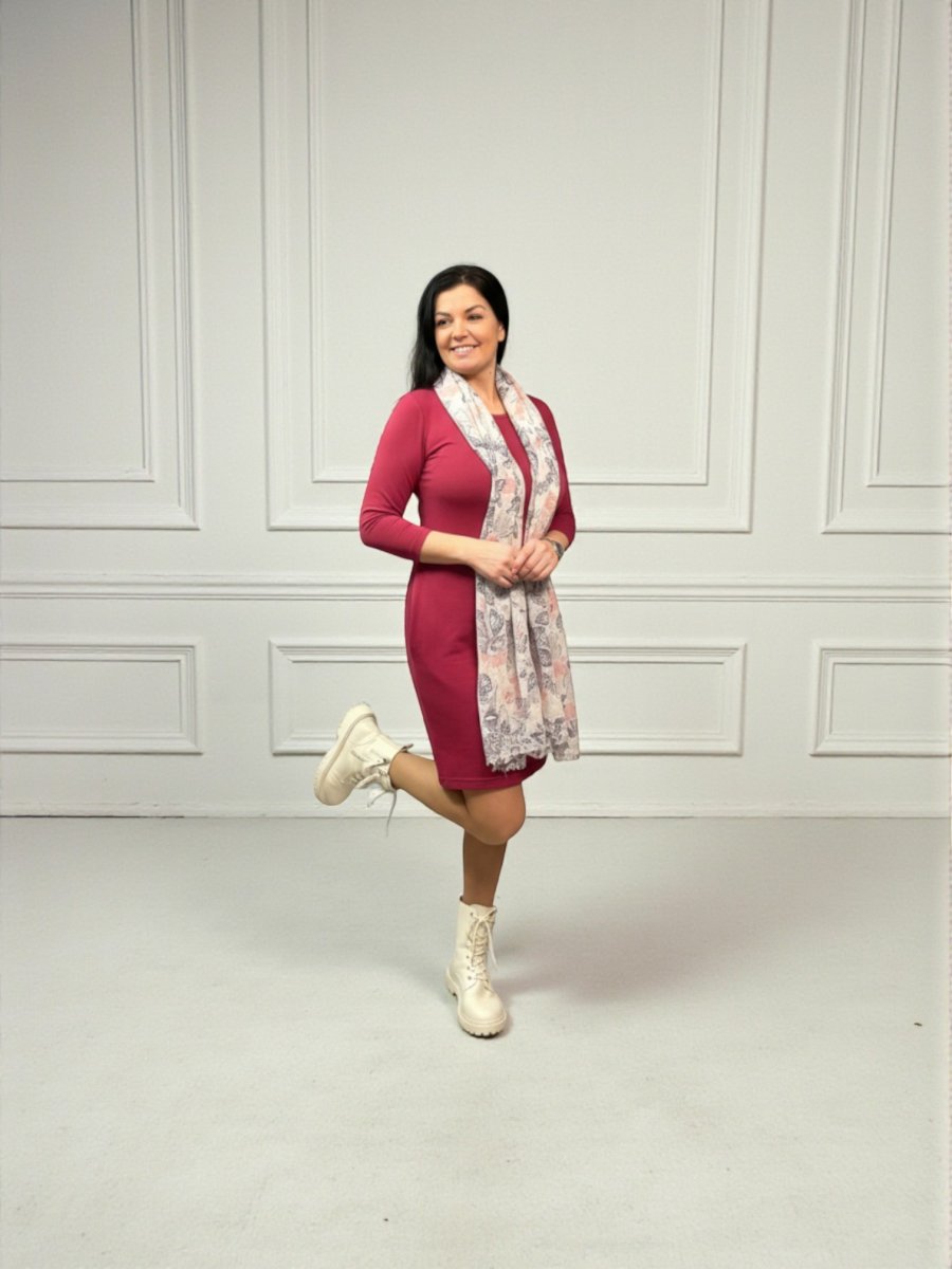 Dámské šaty Bordó-S/M,M/L