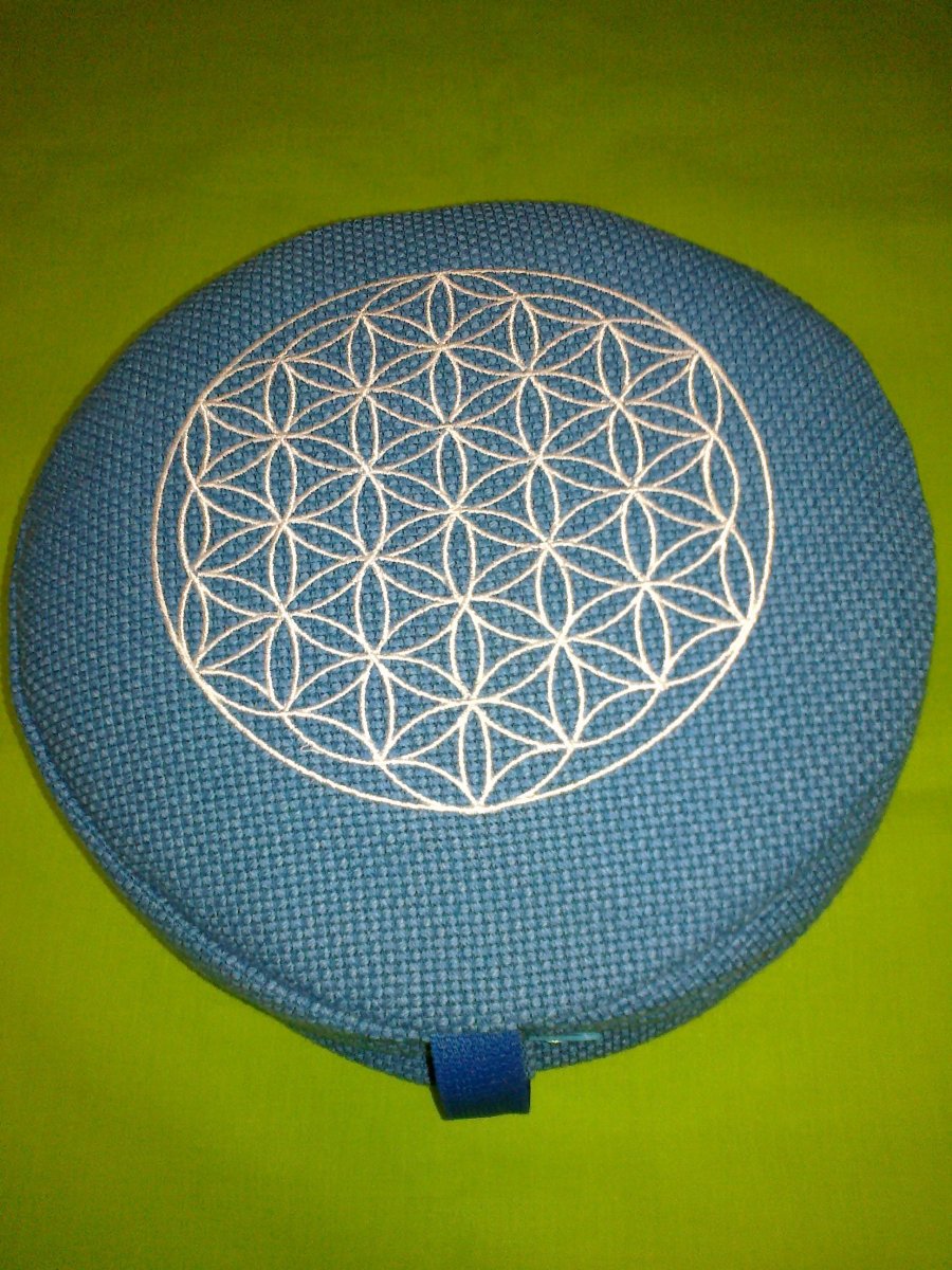 Pohankový meditační polštářek s výšivkou