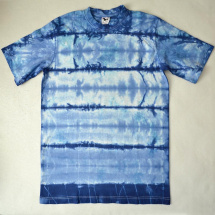 Bílo-modré batikované triko L 11122558