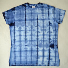 Bílo-modré batikované dámské triko XXL 11122625