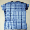 Bílo-modré batikované dámské triko XXL 11122625