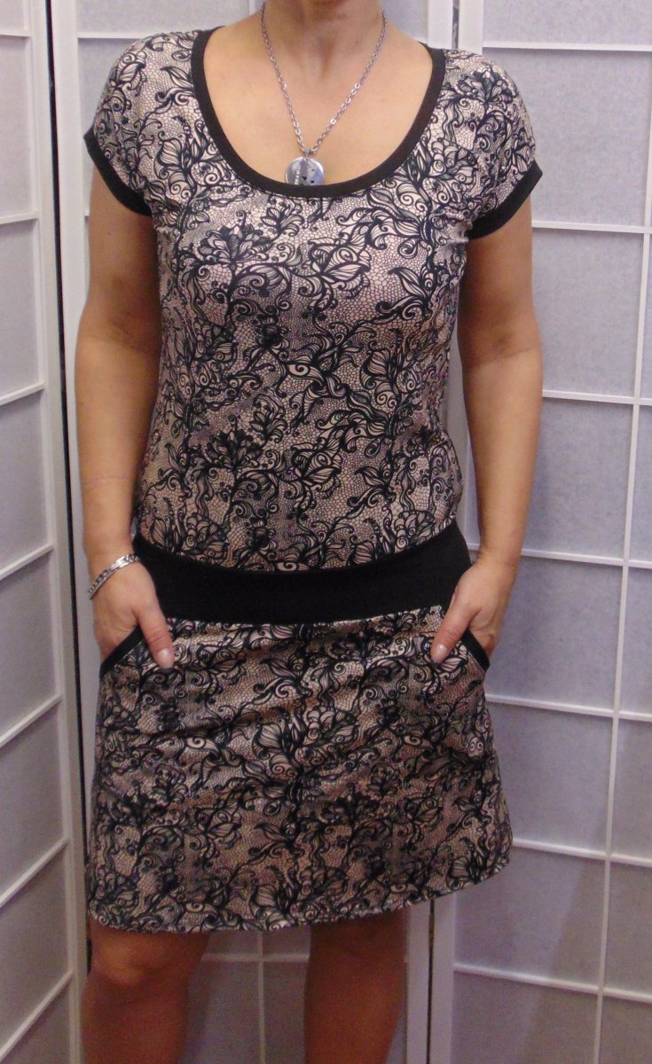 Šaty krajkový vzor XS - XXXL