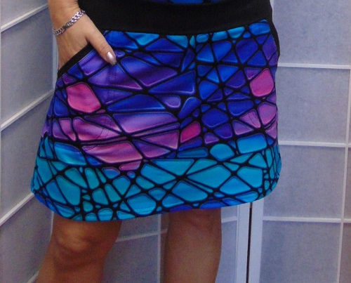 Sukně mozaika s kapsami S - XXL