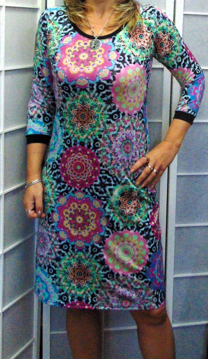 Šaty - pastelové mandaly (viskóza)