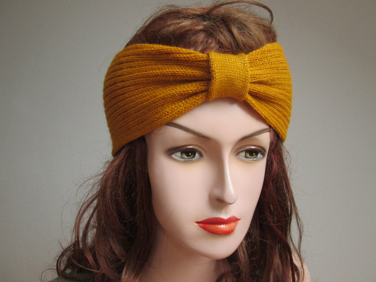 Čelenka mašle - hořčicová