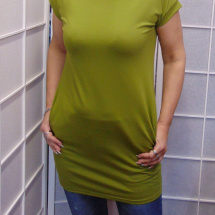 Tunika s kapsami - barva olivová (bavlna)