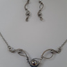 Elegantní sada - náušnice - náhrdelník - hematit2