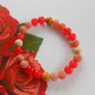 Náramek- achát, jadeit, mokait