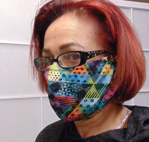 Rouška dámská - vzor triangly - skladem